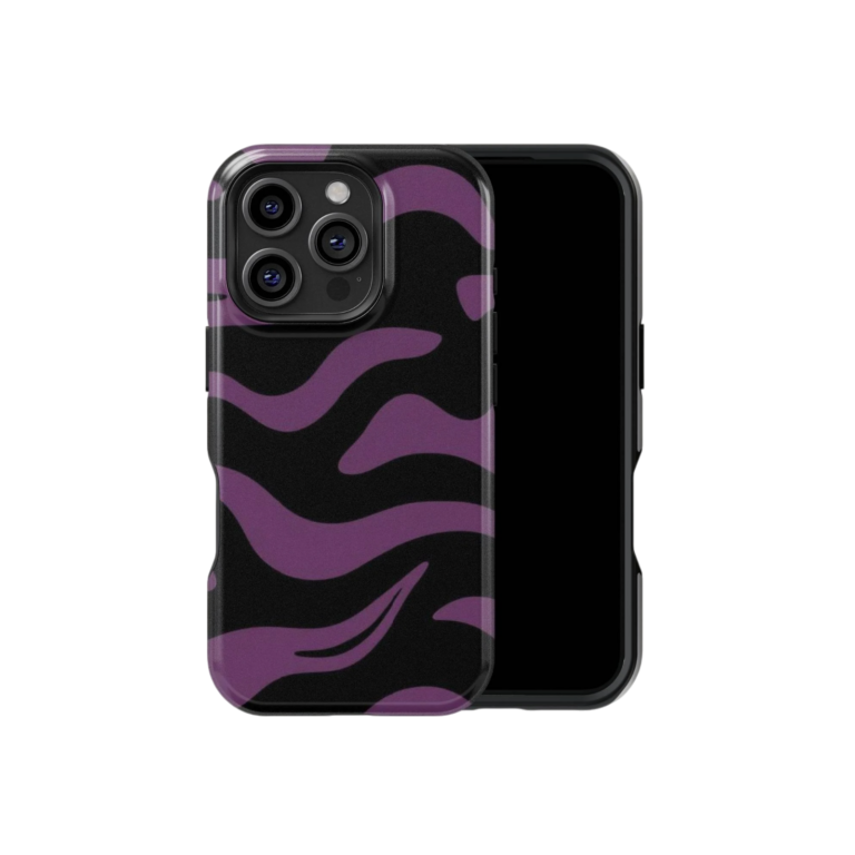 Purple Abstract Waves Phone Case  - Tough