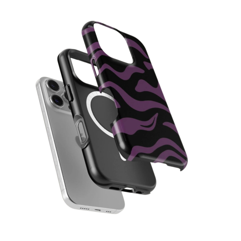 Purple Abstract Waves Phone Case  - Tough